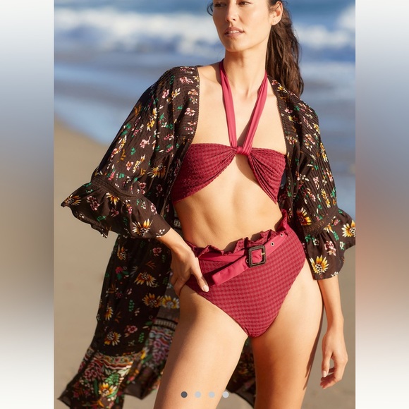 Anthropologie Pintucked Floral Robe - Picture 4 of 10